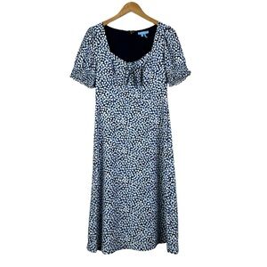 Draper James Blue and White Midi Dress